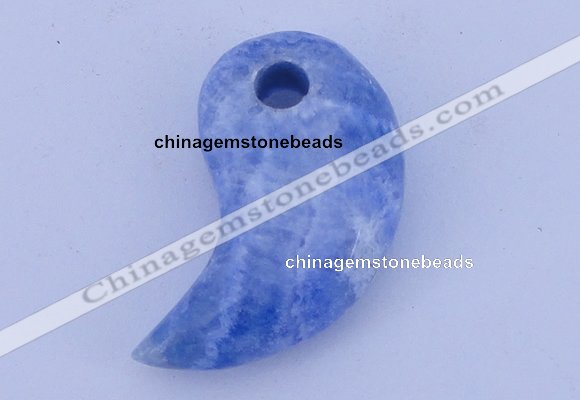 NGP178 2pcs 10*20*35mm dyed blue lace agate gemstone pendants