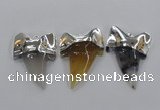 NGP1780 35*45mm - 38*55mm teeth-shaped agate gemstone pendants