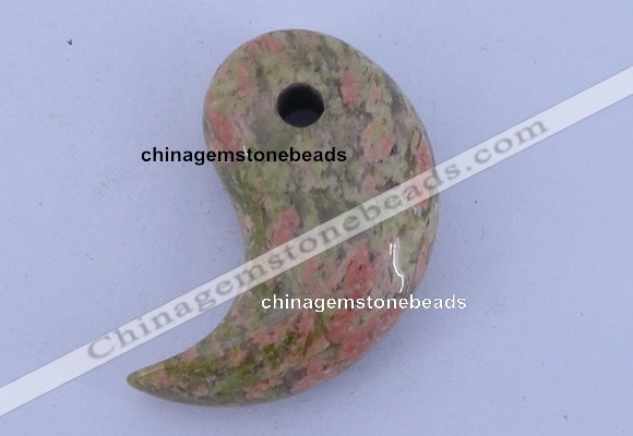 NGP179 2pcs 10*20*35mm unakite gemstone pendants jewelry