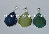 NGP1793 25*40mm freeform agate gemstone pendants wholesale