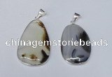 NGP1809 25*40mm - 35*55mm freeform montana agate pendants