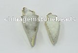 NGP1811 22*40mm - 28*48mm arrowhead druzy agate gemstone pendants