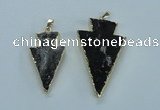 NGP1818 18*38mm - 28*45mm arrowhead druzy agate gemstone pendants