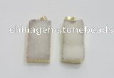 NGP1823 15*30mm - 20*35mm rectangle druzy agate pendants