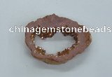 NGP1832 45*55mm - 55*60mm donut plated druzy agate pendants