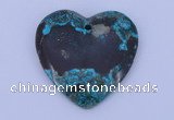 NGP184 38*38mm heart chrysocolla gemstone pendant jewelry