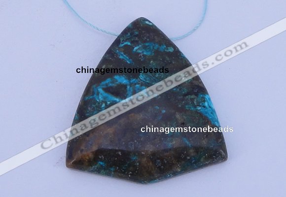 NGP186 38*43mm chrysocolla gemstone pendant jewelry wholesale