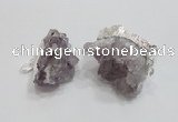 NGP1860 20*25mm - 30*40mm nuggets druzy amethyst pendants