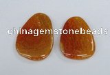 NGP1863 40*52mm - 40*58mm freeform agate gemstone pendants