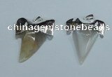 NGP1888 35*45mm - 38*55mm teeth-shaped agate gemstone pendants