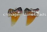 NGP1889 35*45mm - 38*55mm teeth-shaped agate gemstone pendants