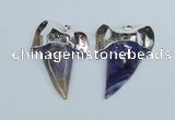 NGP1891 35*45mm - 38*55mm teeth-shaped agate gemstone pendants