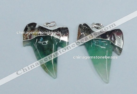 NGP1893 35*45mm - 38*55mm teeth-shaped agate gemstone pendants