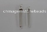 NGP1896 6*50mm - 8*60mm stick white crystal gemstone pendants