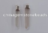 NGP1897 8*50mm - 11*60mm stick white crystal gemstone pendants