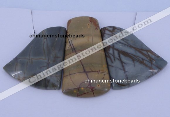 NGP19 Picasso jasper gemstone pendants set jewelry wholesale