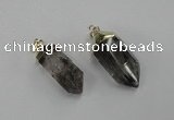 NGP1903 13*30mm - 15*38mm faceted nuggets green phantom quartz pendants