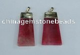 NGP1906 18*40mm - 20*50mm trapezoid agate gemstone pendants