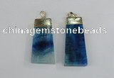 NGP1908 18*40mm - 20*50mm trapezoid agate gemstone pendants