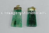 NGP1909 18*40mm - 20*50mm trapezoid agate gemstone pendants