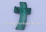 NGP191 30*51mm cross synthetic malachite gemstone pendant jewelry