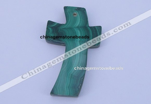 NGP191 30*51mm cross synthetic malachite gemstone pendant jewelry