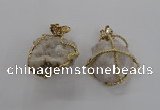 NGP1913 40*45mm - 45*50mm freeform druzy agate gemstone pendants