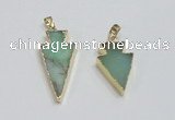 NGP1918 16*30mm - 20*38mm arrowhead australia chrysoprase pendants