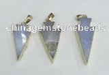 NGP1920 15*30mm - 18*40mm arrowhead agate gemstone pendants