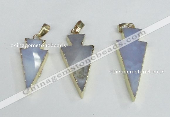 NGP1920 15*30mm - 18*40mm arrowhead agate gemstone pendants