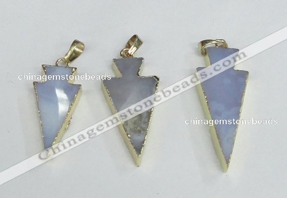 NGP1920 15*30mm - 18*40mm arrowhead agate gemstone pendants