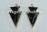 NGP1923 28*50mm - 30*55mm arrowhead agate gemstone pendants