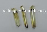 NGP1931 6*50mm - 8*55mm stick lemon quartz pendants wholesale