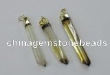 NGP1932 10*55mm - 12*65mm stick lemon quartz pendants wholesale