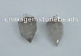 NGP1934 18*35mm - 20*40mm faceted nuggets white crystal pendants