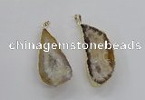 NGP1968 25*40mm - 30*50mm freeform druzy agate gemstone pendants