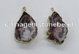 NGP1969 25*40mm - 30*50mm freeform druzy agate gemstone pendants