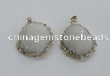 NGP1984 25*30mm - 30*35mm freefrom druzy agate pendants