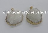 NGP1985 35*40mm - 40*45mm freefrom druzy agate pendants