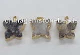 NGP1990 22*25mm - 25*30mm butterfly druzy agate pendants