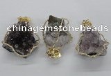 NGP1992 35*40mm - 40*45mm freeform druzy amethyst pendants