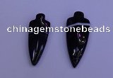 NGP2050 15*40mm - 18*45mm arrowhead striped agate pendants