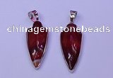 NGP2060 15*40mm - 18*45mm arrowhead striped agate pendants