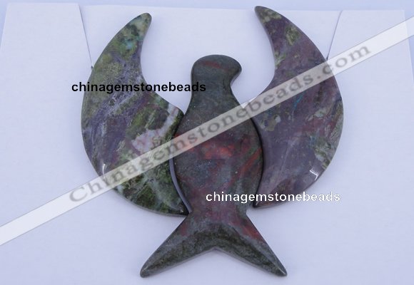 NGP21 Green rain forest stone pendants set jewelry wholesale