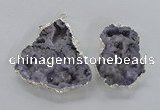 NGP2103 40*50mm - 55*65mm freeform druzy agate gemstone pendants