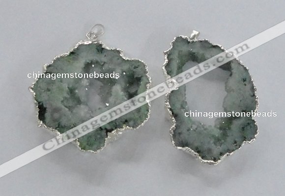 NGP2105 40*50mm - 55*65mm freeform druzy agate gemstone pendants