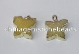 NGP2110 15*20mm - 18*25mm butterfly druzy agate gemstone pendants