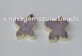 NGP2111 15*20mm - 18*25mm butterfly druzy agate gemstone pendants