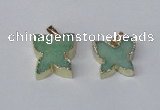 NGP2113 15*20mm - 18*25mm butterfly druzy agate gemstone pendants