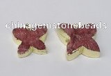 NGP2117 22*30mm - 25*30mm butterfly druzy agate gemstone pendants